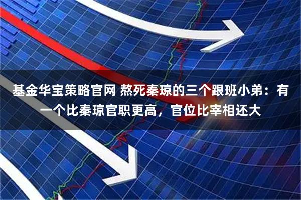 基金华宝策略官网 熬死秦琼的三个跟班小弟：有一个比秦琼官职更高，官位比宰相还大
