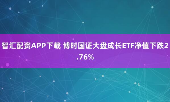 智汇配资APP下载 博时国证大盘成长ETF净值下跌2.76%